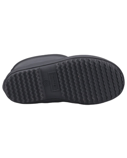 Black Coloured Hunter Kids First Classic Wellingtons on white background #colour_black