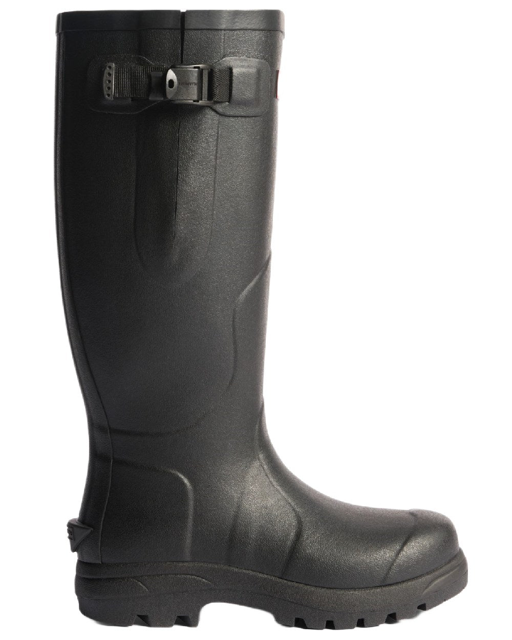 Black Coloured Hunter Mens Balmoral MK II Boots on white background #colour_black