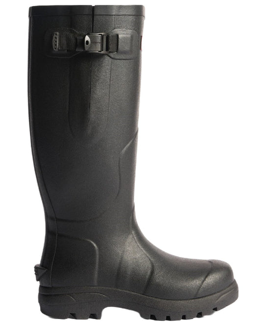 Black Coloured Hunter Mens Balmoral MK II Boots on white background #colour_black