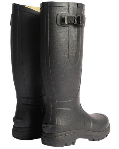 Black Coloured Hunter Mens Balmoral MK II Boots on white background #colour_black
