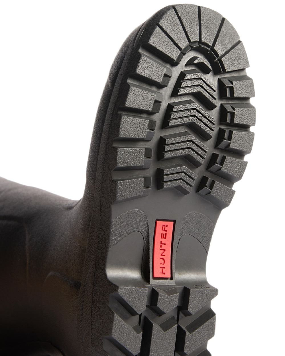 Black Coloured Hunter Mens Balmoral MK II Boots on white background #colour_black