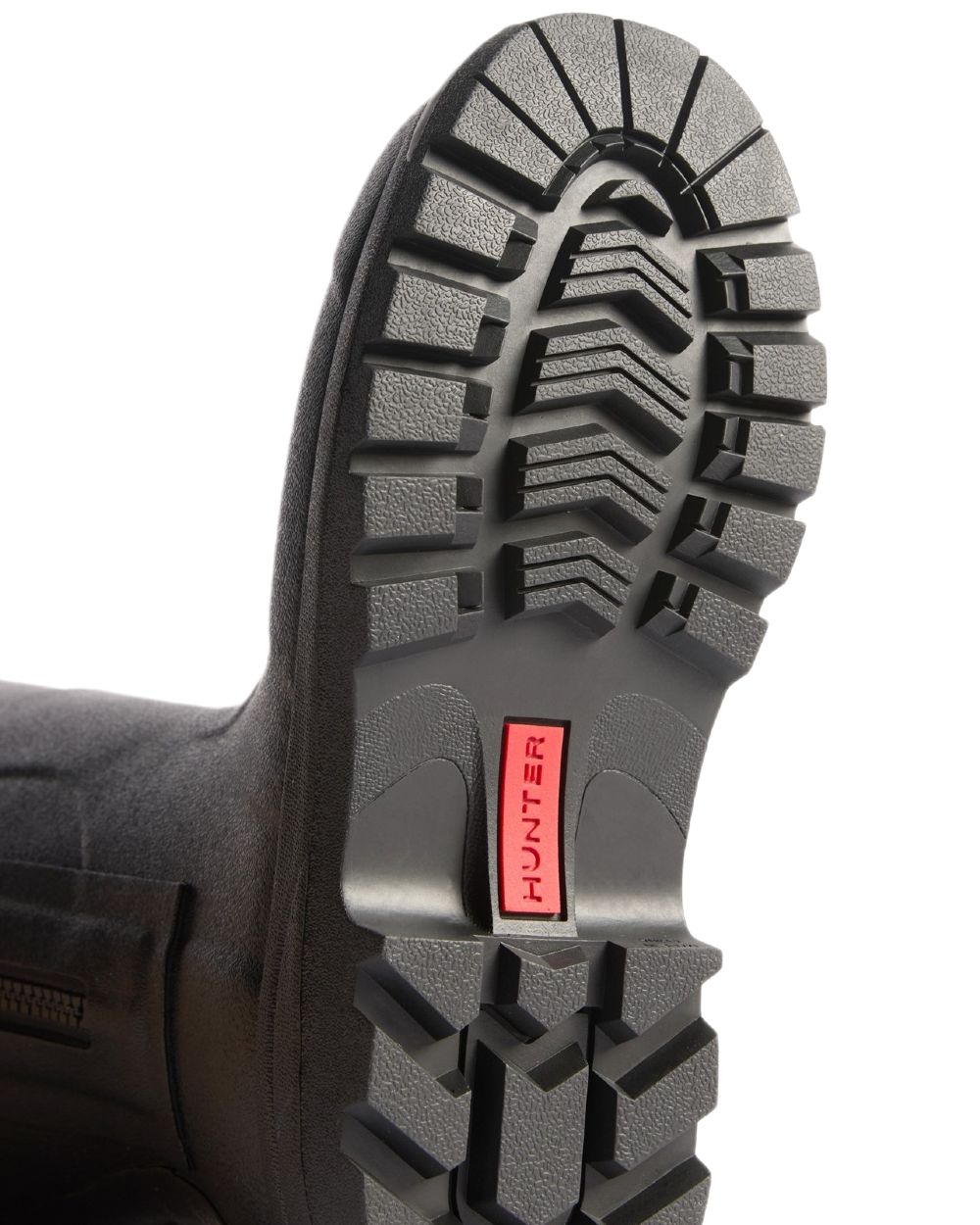 Black Coloured Hunter Mens Balmoral MK II Full Zip Boots on white background #colour_black