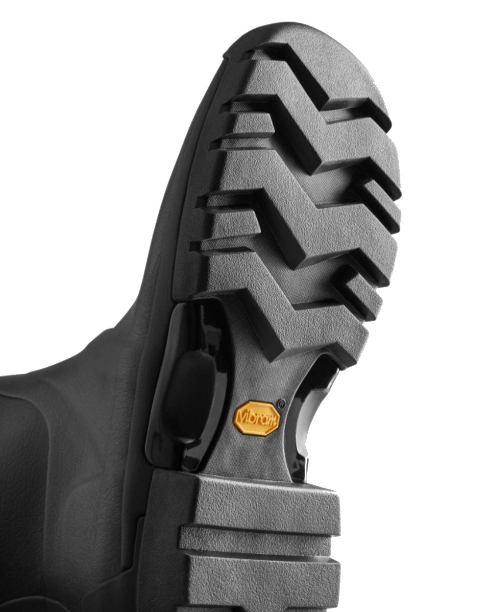 Black coloured Hunter Mens Balmoral Neoprene Adjustable Wellington Boots on white background #colour_black