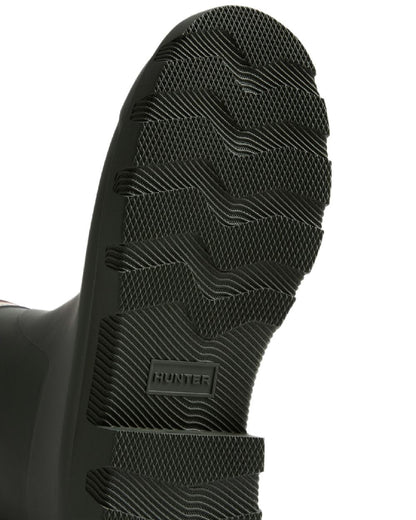 Dark Olive Coloured Hunter Mens Downpour Short Boots on white background #colour_dark-olive