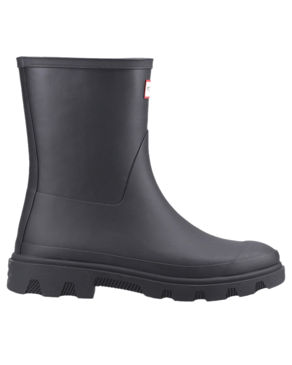 Hunter Navy Coloured Hunter Mens Downpour Short Boots on white background #colour_hunter-navy