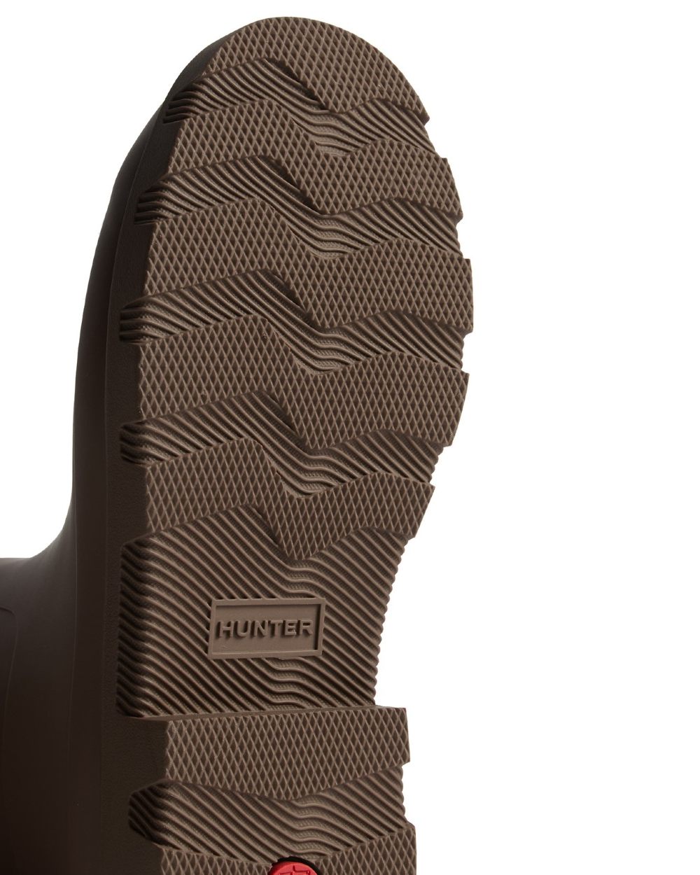 Chocolate Brown Coloured Hunter Mens Downpour Short Boots on white background #colour_chocolate-brown