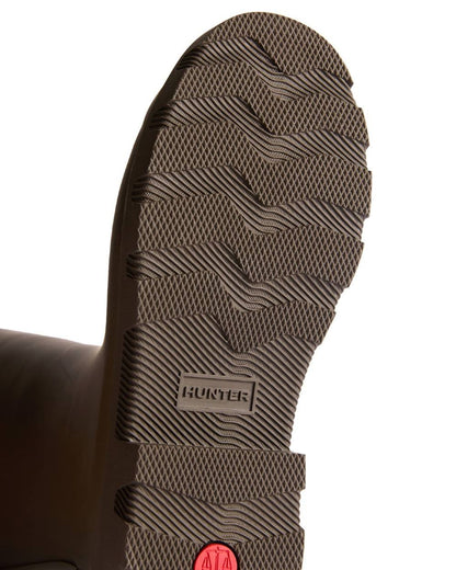 Chocolate Brown Coloured Hunter Mens Downpour Tall Wellingtons on white background #colour_chocolate-brown