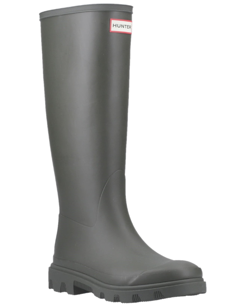 Dark Olive Coloured Hunter Mens Downpour Tall Wellingtons on white background
#colour_dark-olive