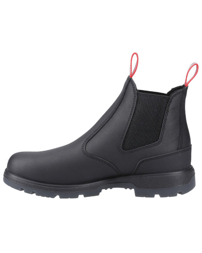 Black Coloured Hunter Mens Drift Dealer Boots on white background #colour_black