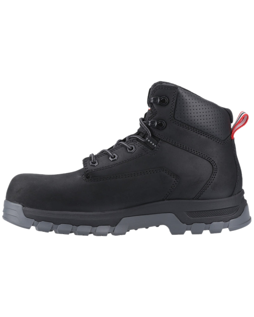 Black Coloured Hunter Mens Lightning Safety Boots on white background #colour_black