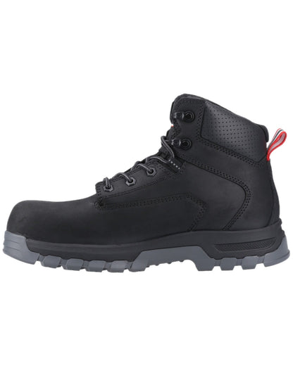 Black Coloured Hunter Mens Lightning Safety Boots on white background #colour_black