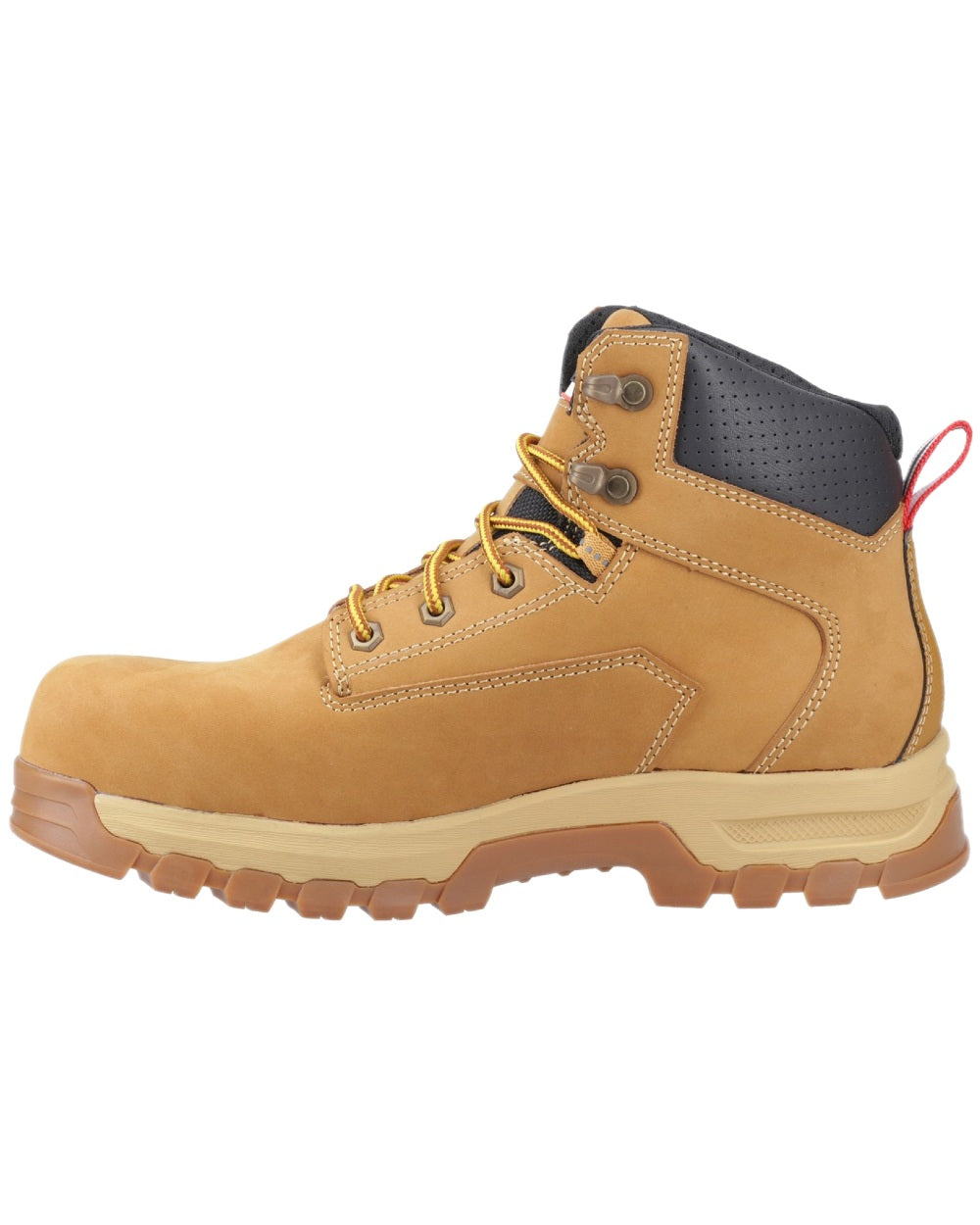 Honey Coloured Hunter Mens Lightning Safety Boots on white background #colour_honey