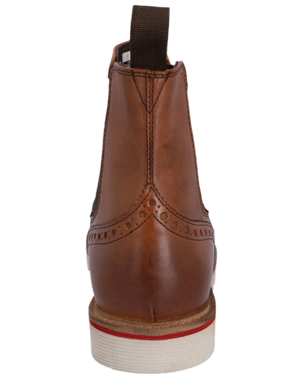 Tan Coloured Hunter Mens Orkney Brogue Dealer Boots on white background #colour_tan