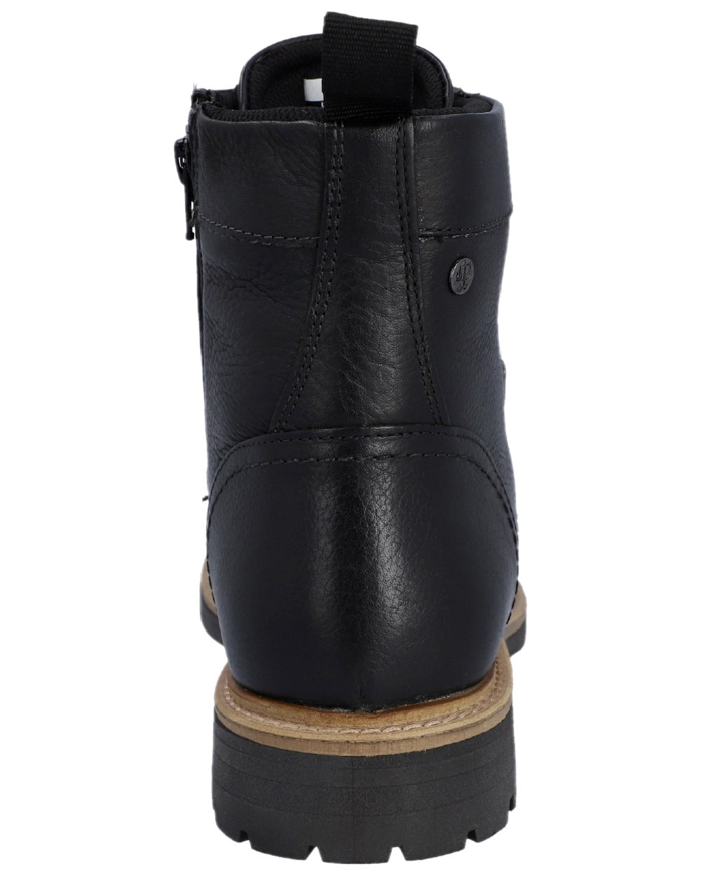 Black Coloured Hunter Mens Shaws Waterproof Ankle Boots on white background #colour_black