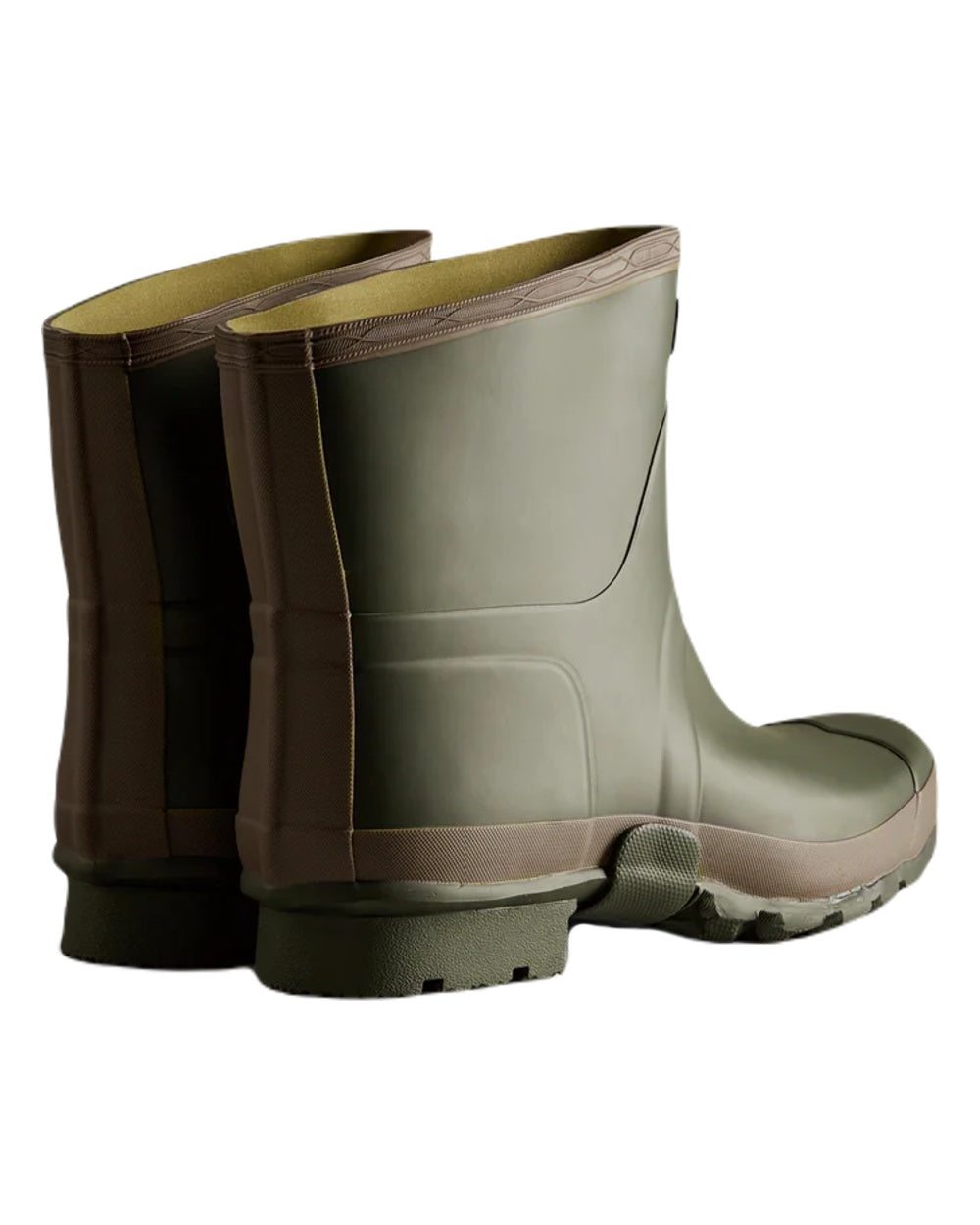 Hunter Mens Short Gardener Wellington Boots on white background