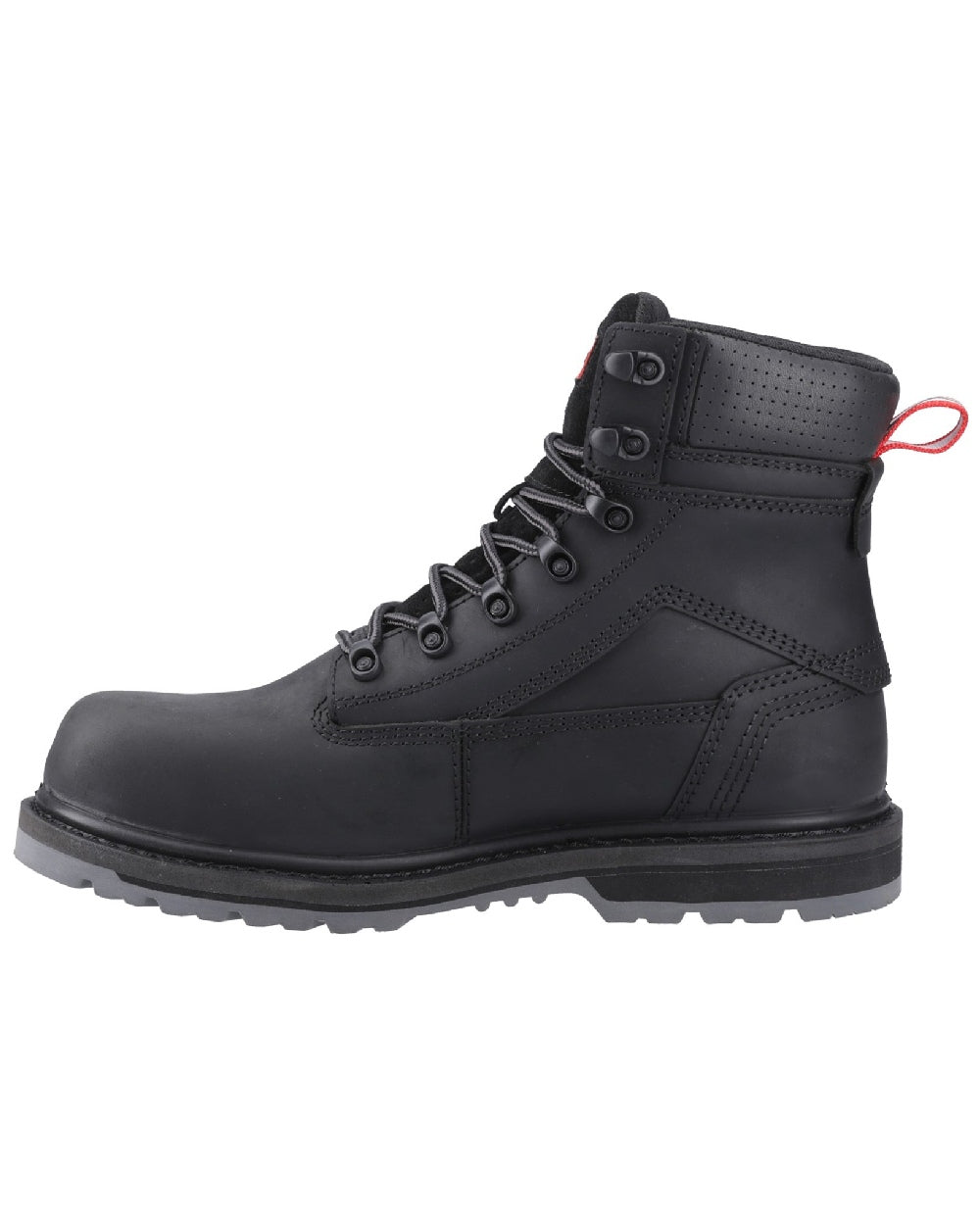Black Coloured Hunter Mens Tornado Safety Boots on white background #colour_black