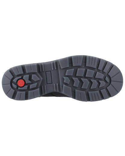 Black Coloured Hunter Mens Twister Dealer Boots on white background #colour_black