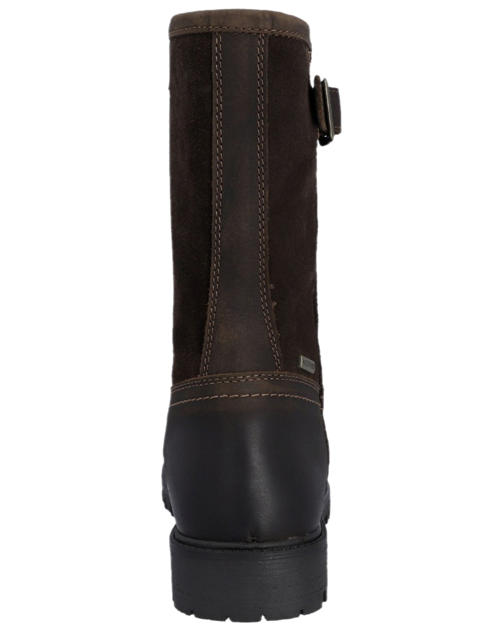Brown Coloured Hunter Womens Canna Mid Waterproof Country Boots on white background #colour_brown