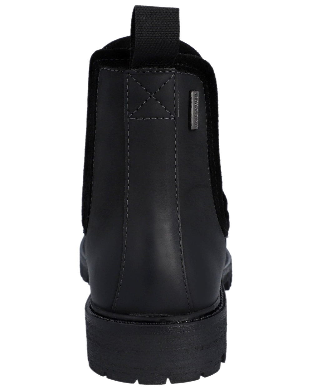 Black Coloured Hunter Womens Canna Waterproof Dealer Boots on white background #colour_black