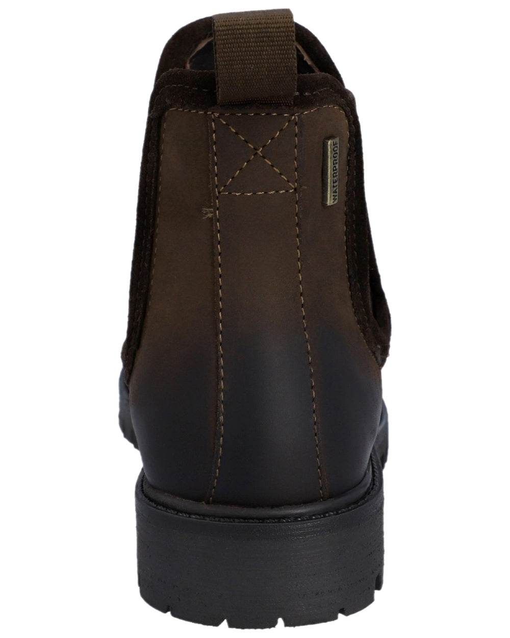 Brown Coloured Hunter Womens Canna Waterproof Dealer Boots on white background #colour_brown