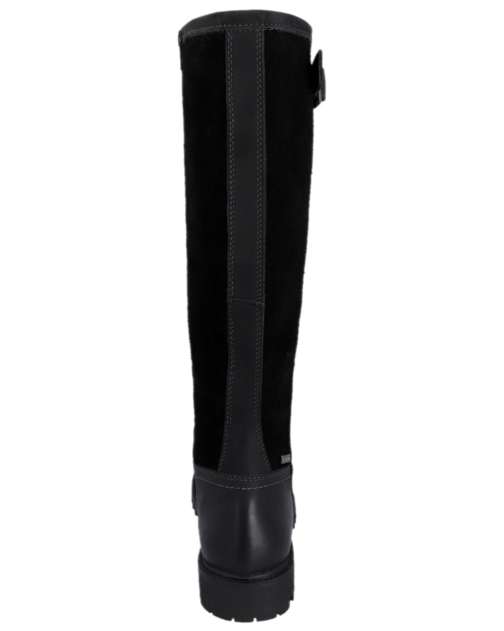 Black Coloured Hunter Womens Canna Waterproof Tall Boots on white background #colour_black