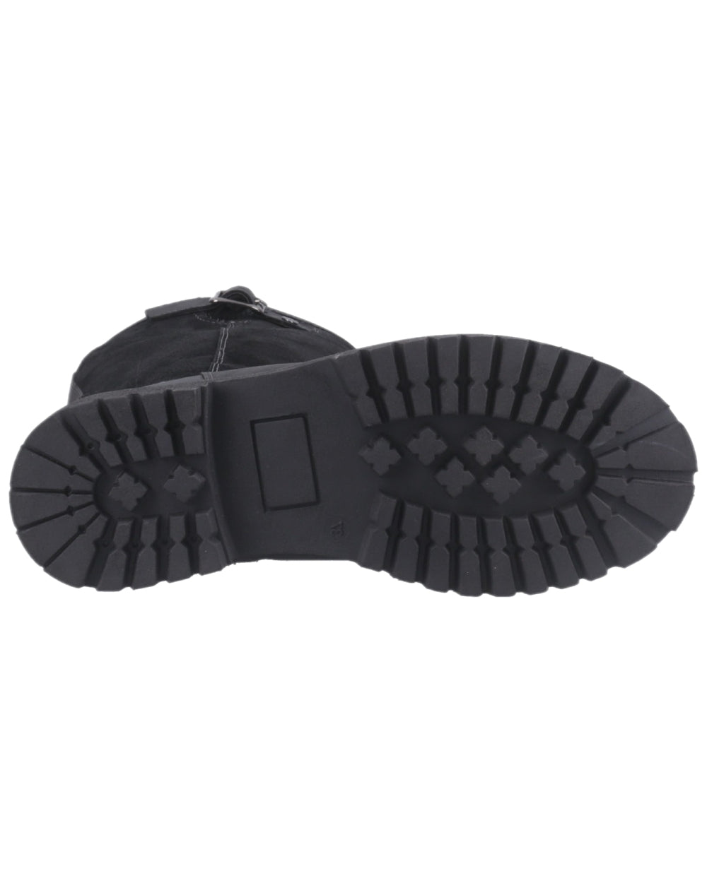 Black Coloured Hunter Womens Canna Waterproof Tall Boots on white background #colour_black