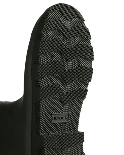 Dark Olive Black Coloured Hunter Womens Downpour Adjustable Field Boots on white background #colour_dark-olive-black