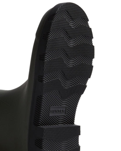 Dark Olive Black Coloured Hunter Womens Downpour Adjustable Tall Boots on white background #colour_dark-olive-black