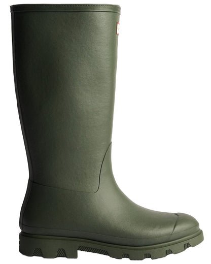 Dark Olive Coloured Hunter Womens Downpour Insulated Tall Boots on white background #colour_dark-olive