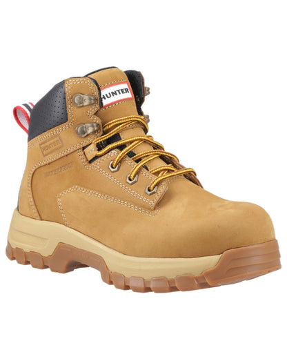 Honey Coloured Hunter Womens Gale Safety Boots on white background #colour_honey