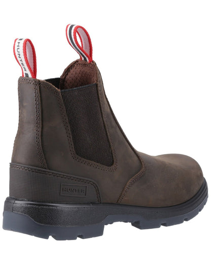Brown Coloured Hunter Womens Kirkwood Dealer Boots on white background #colour_brown
