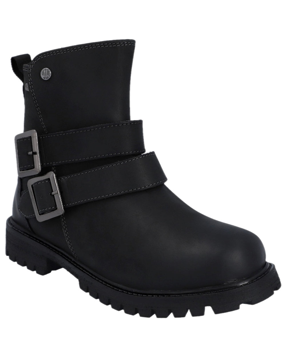 Black Coloured Hunter Womens Ness Ankle Boots on white background
#colour_black