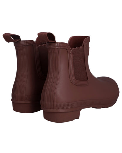 Merlot Coloured Hunter Womens Original Chelsea Boots on white background
#colour_merlot