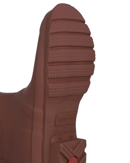 Merlot Coloured Hunter Womens Original Short Wellingtons on white background #colour_merlot