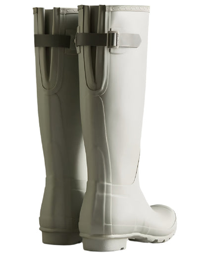 Grey coloured Hunter Womens Original Tall Back Adjustable Wellington Boots on white background #colour_grey