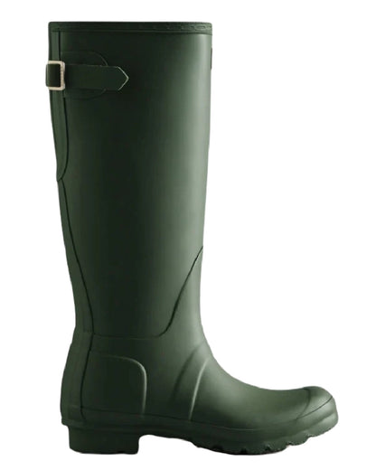 Hunter Green coloured Hunter Womens Original Tall Back Adjustable Wellington Boots on white background #colour_hunter-green
