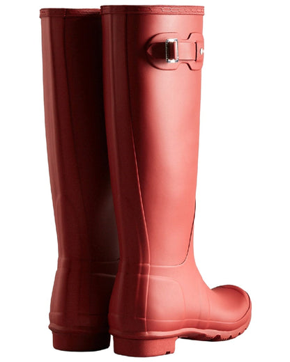 Merlot Coloured Hunter Womens Original Tall Wellingtons on white background #colour_merlot