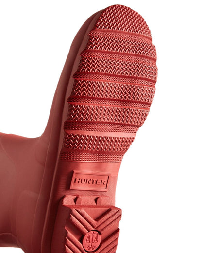 Merlot Coloured Hunter Womens Original Tall Wellingtons on white background #colour_merlot
