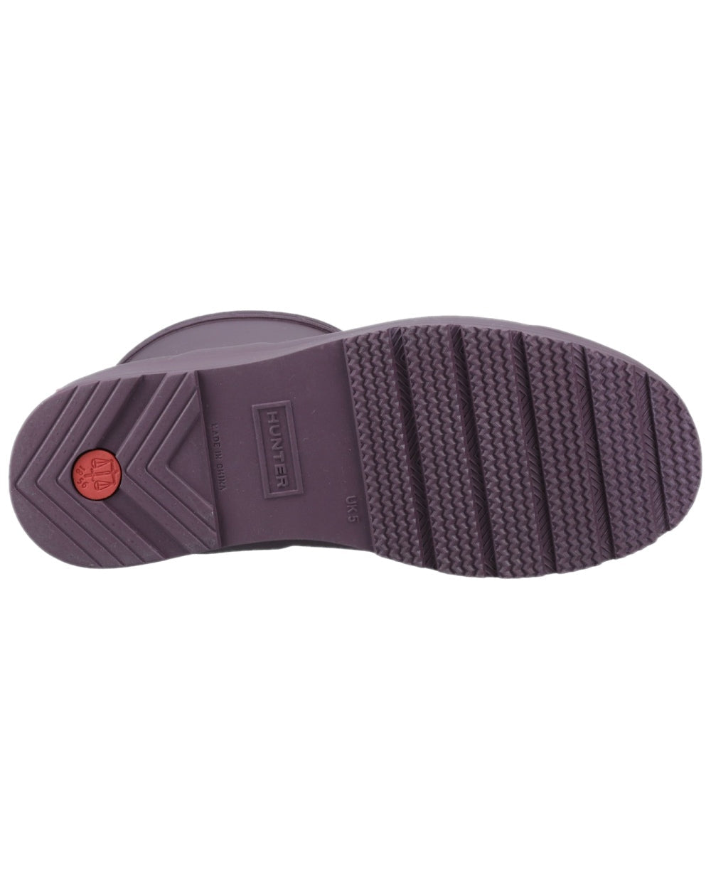 Black Grape Coloured Hunter Womens Play Short Wellingtons on white background
#colour_black-grape
