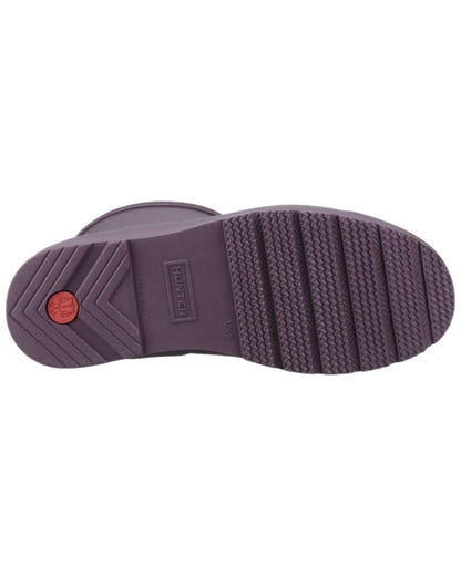 Black Grape Coloured Hunter Womens Play Short Wellingtons on white background
#colour_black-grape
