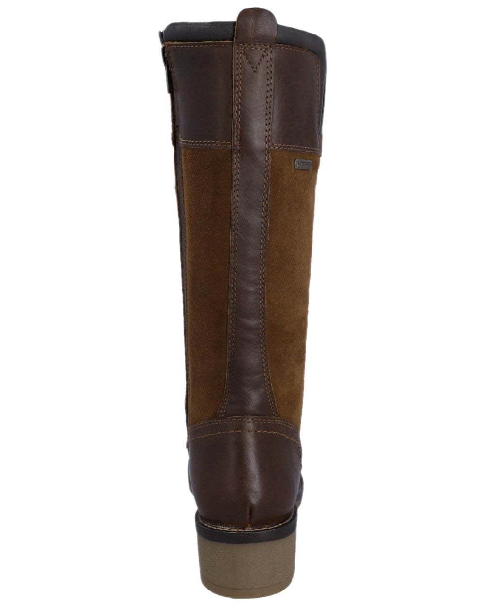 Brown Coloured Hunter Womens Skye Lace Waterproof Tall Boots on white background #colour_brown
