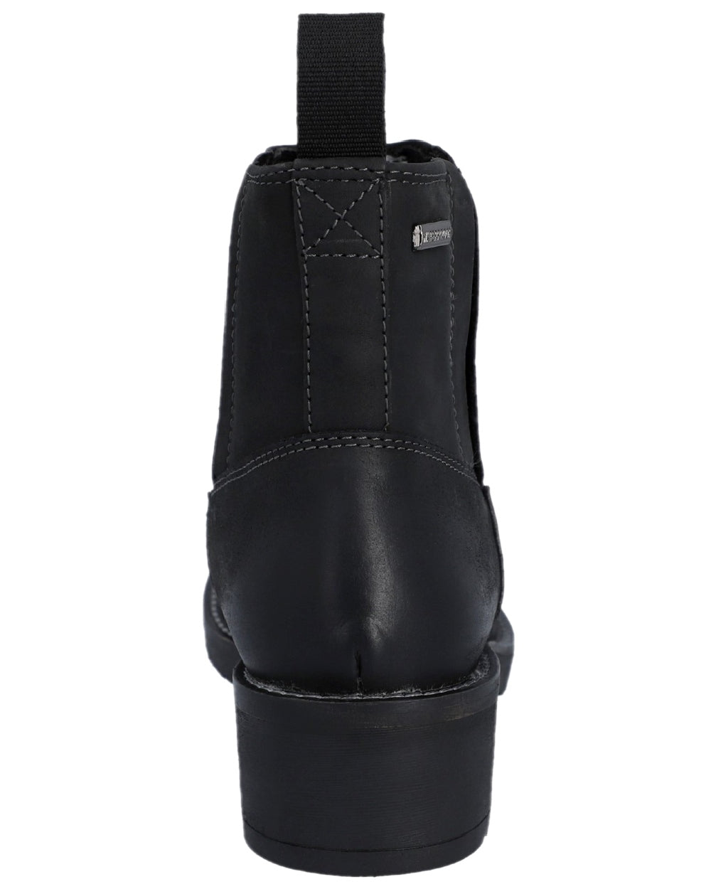 Black Coloured Hunter Womens Skye Waterproof Dealer Boots on white background #colour_black