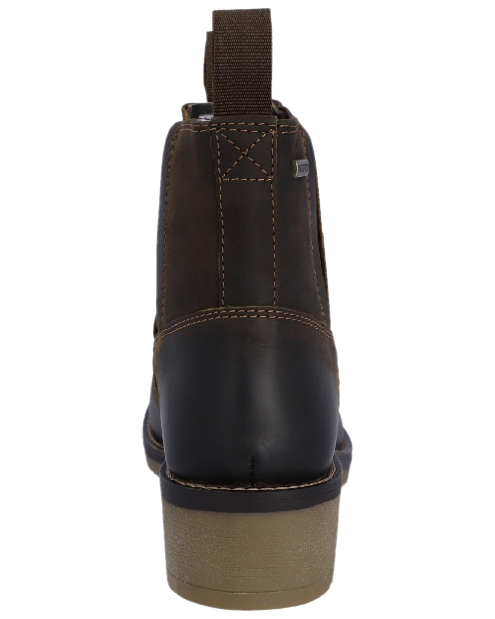 Brown Coloured Hunter Womens Skye Waterproof Dealer Boots on white background #colour_brown