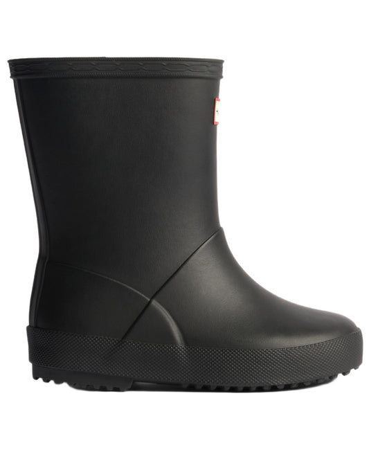 Black coloured Hunter Childrens First Insulated Boots on white background #colour_black