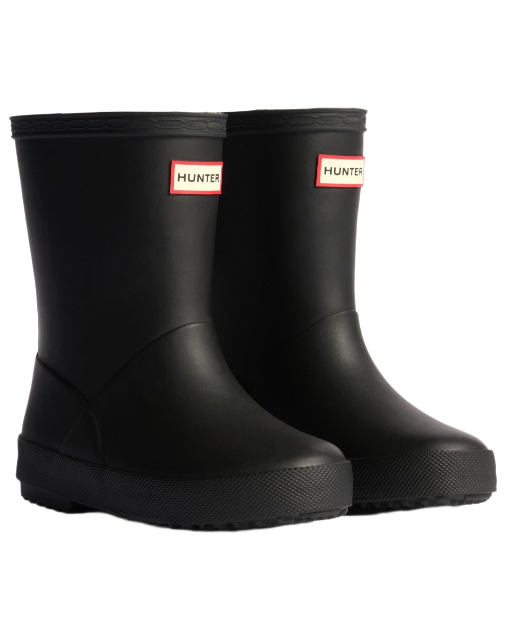 Black coloured Hunter Childrens First Insulated Boots on white background #colour_black