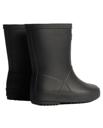 Black coloured Hunter Childrens First Insulated Boots on white background #colour_black