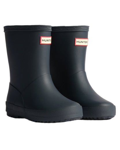 Hunter Navy coloured Hunter Childrens First Insulated Boots on white background #colour_hunter-navy