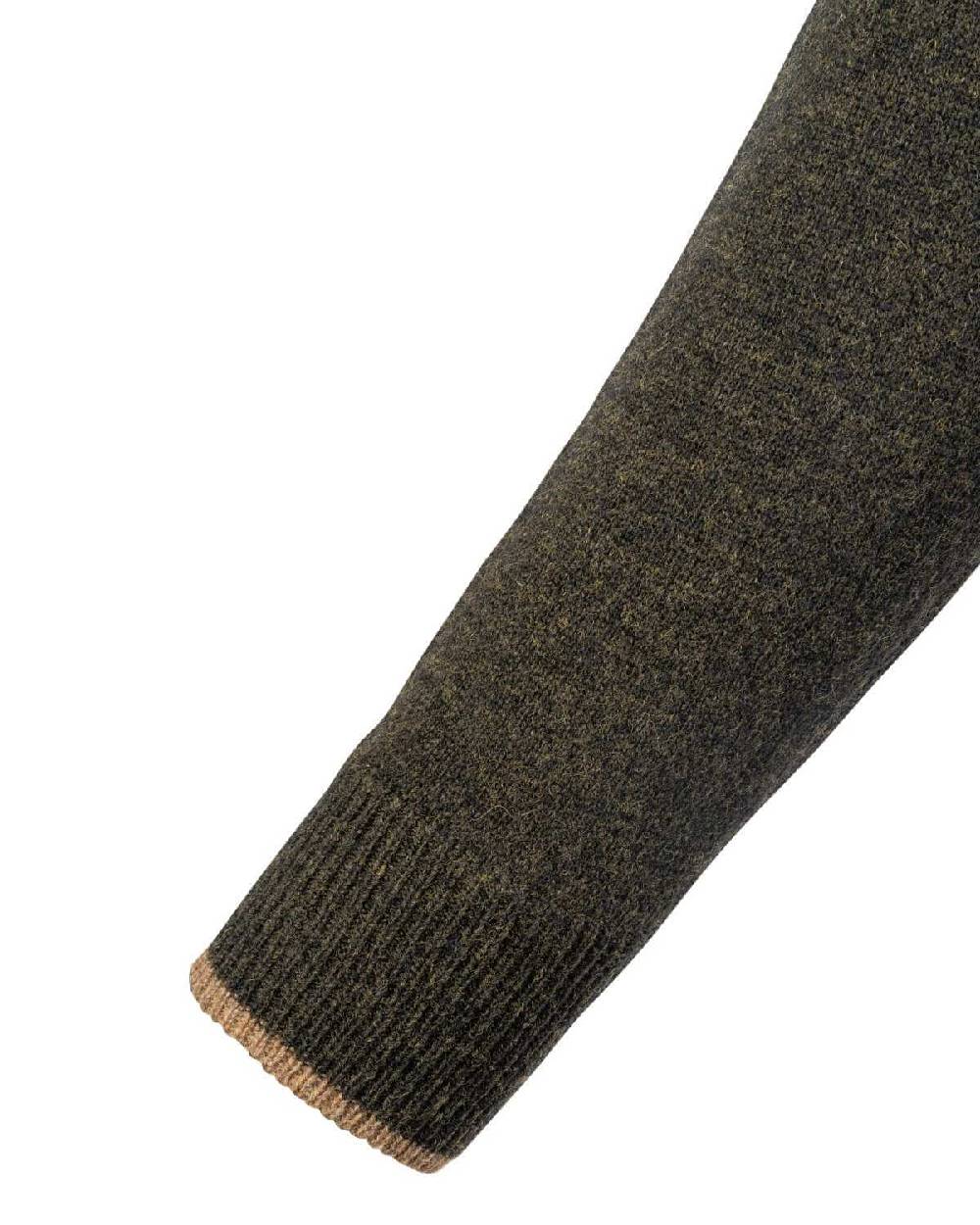 Dark Olive coloured Jack Pyke Ashcombe 100% Lambswool V-Neck on white background #colour_dark-olive