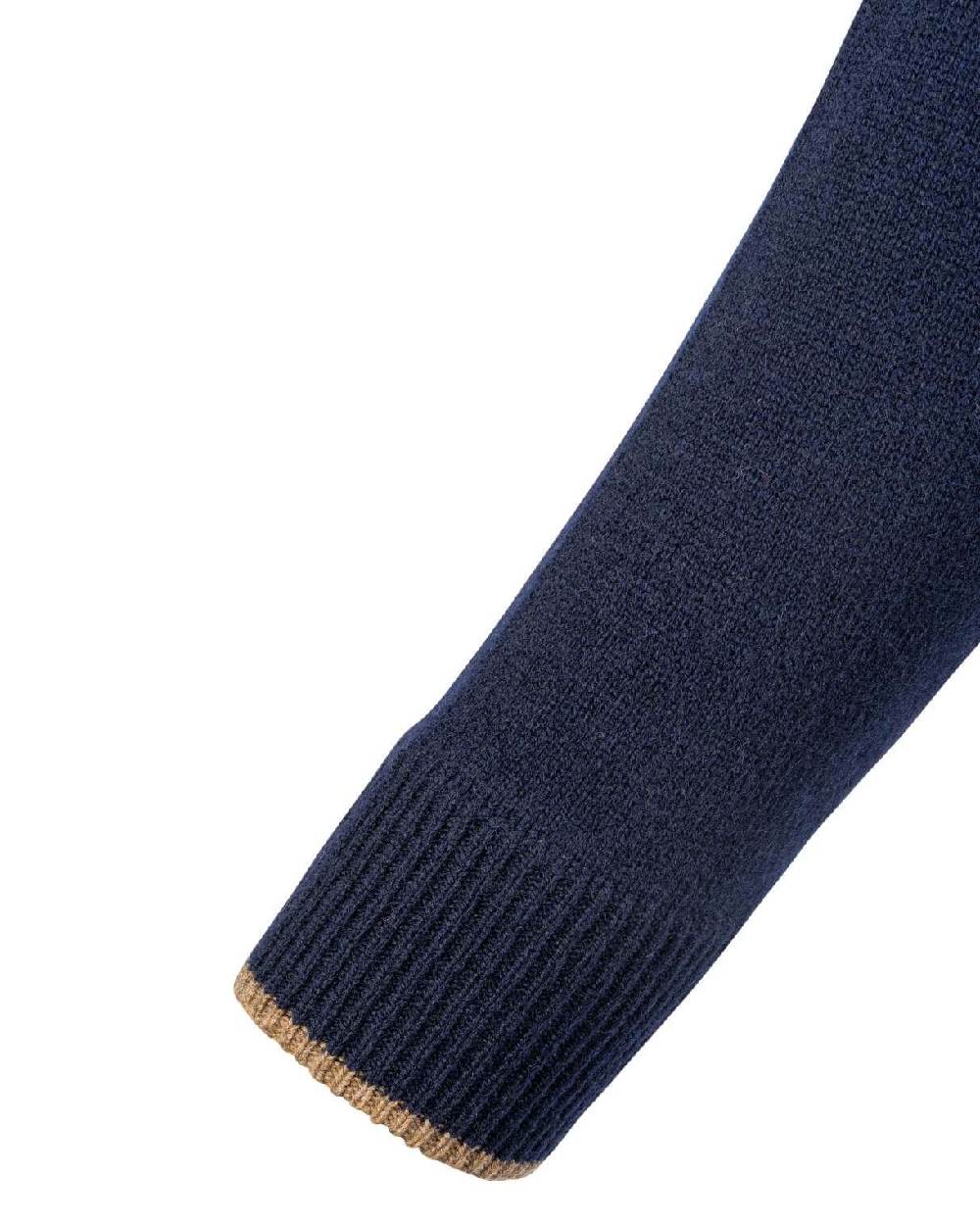 Navy coloured Jack Pyke Ashcombe 100% Lambswool V-Neck on white background #colour_navy