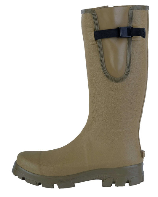Green coloured Jack Pyke Ashcombe Gusset Wellington on white background #colour_green